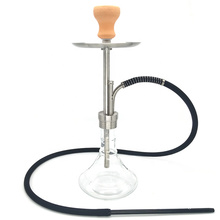 Shisha hookah factory wholesale Medium-size Sheesha Chicha Narguile smoking water pipe Stainless steel Glass Hookah Shisha